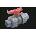 industrial type ball valve,  UPVC double union ball valve, double unioin connection end